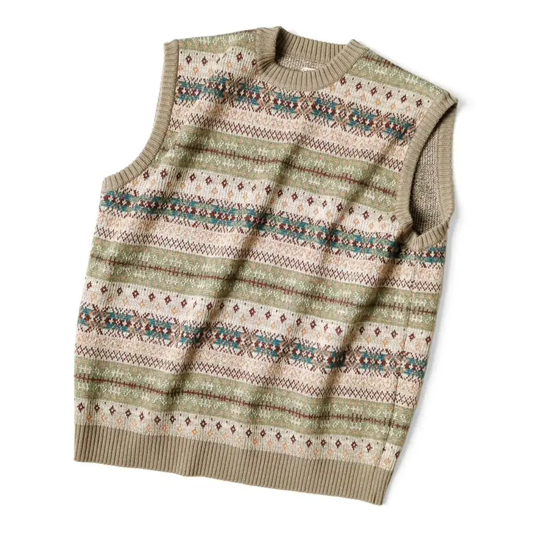 Kapital Wool Fair Isle Bone Vest (Size3)