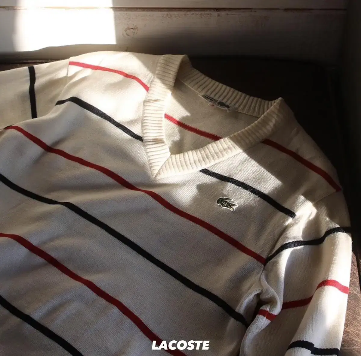 (Worn) Lacoste V-neck knit (Men's 3)