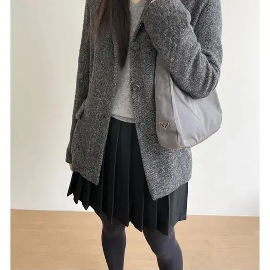 oaens HEAVY WOOL MINI SKIRT