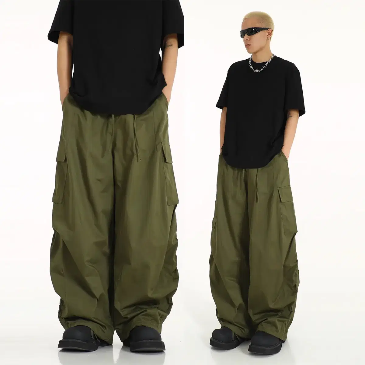 Men's Wide Leg Pants Wide Casual Cargo Pants Trousers