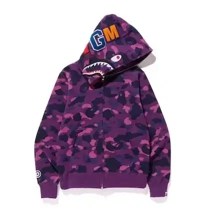 컬러 카모 샤크 후드집업 COLOR CAMO SHARK HOODIE