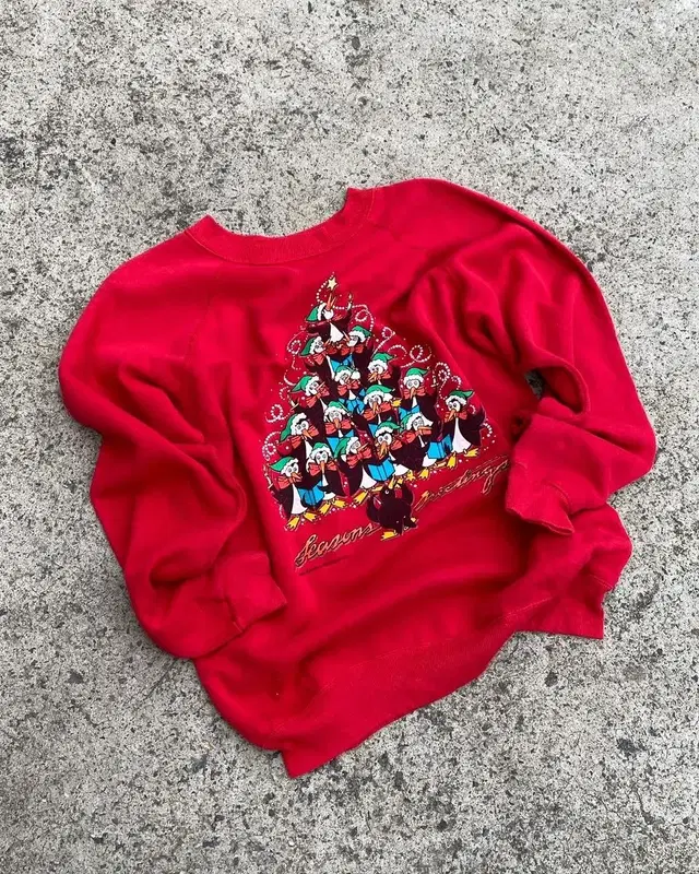 90's hanes X-mas penguins sweatshirt