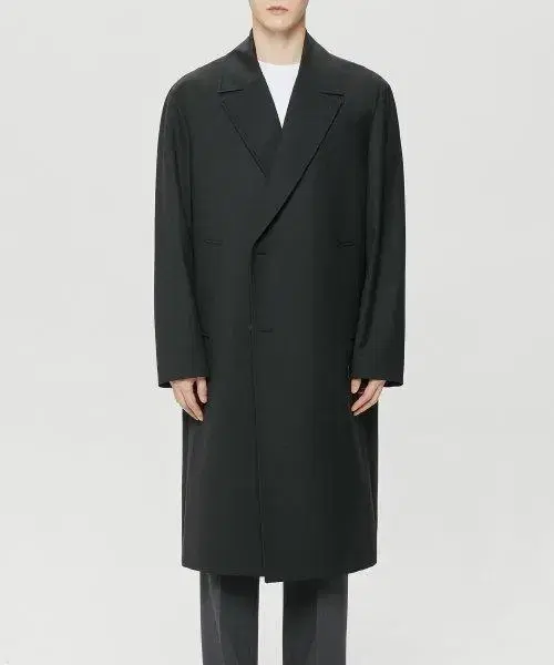 [100](New) Inspector 603 Wool Blended Trench Coat Black