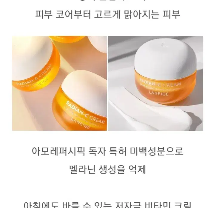 라네즈 래디언씨c 크림 50ml 어드밴스드 이펙터 비타민 미백에센스 레디