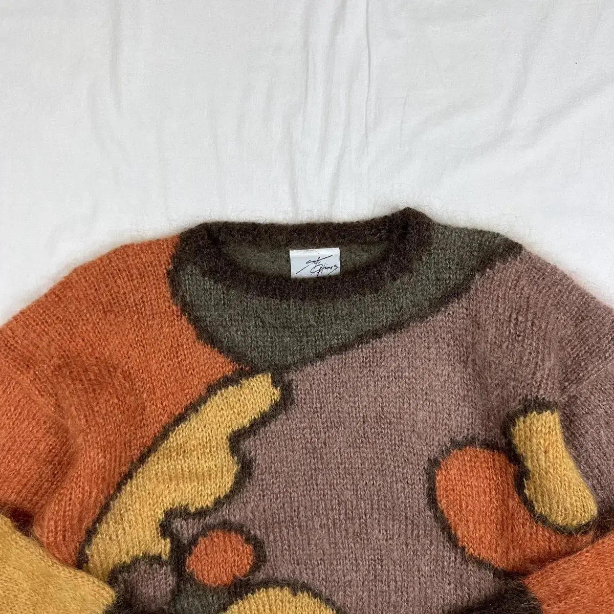 80s 빈티지 모헤어 mohair 니트 스웨터