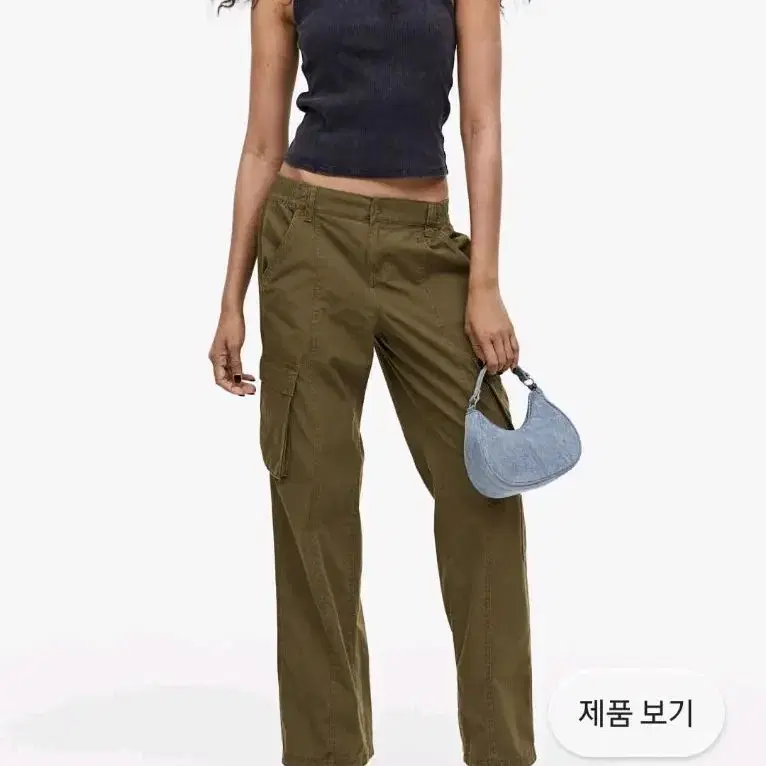 H&M 카고팬츠 새상품 카키색 34