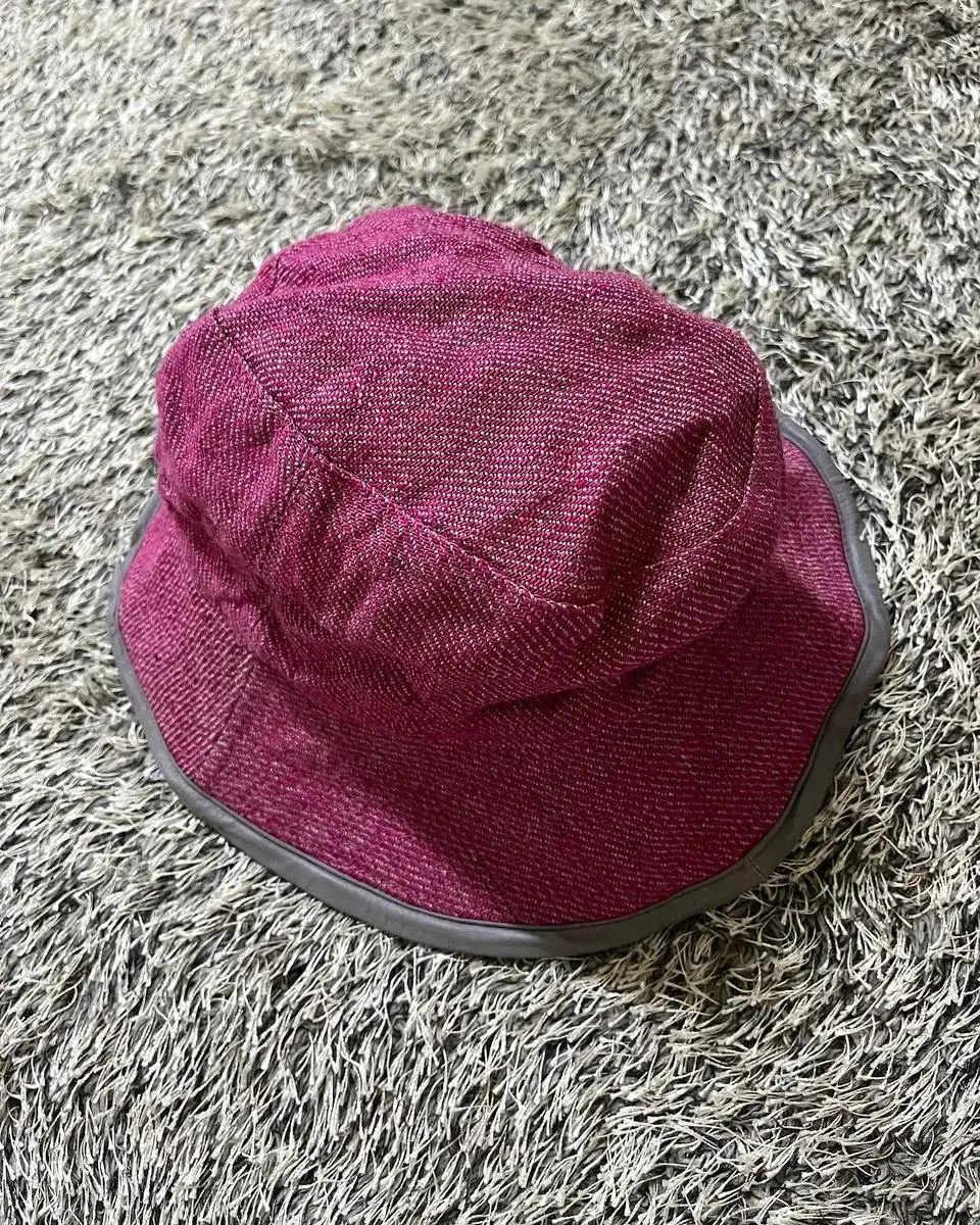 backlash leather linen bucket hat