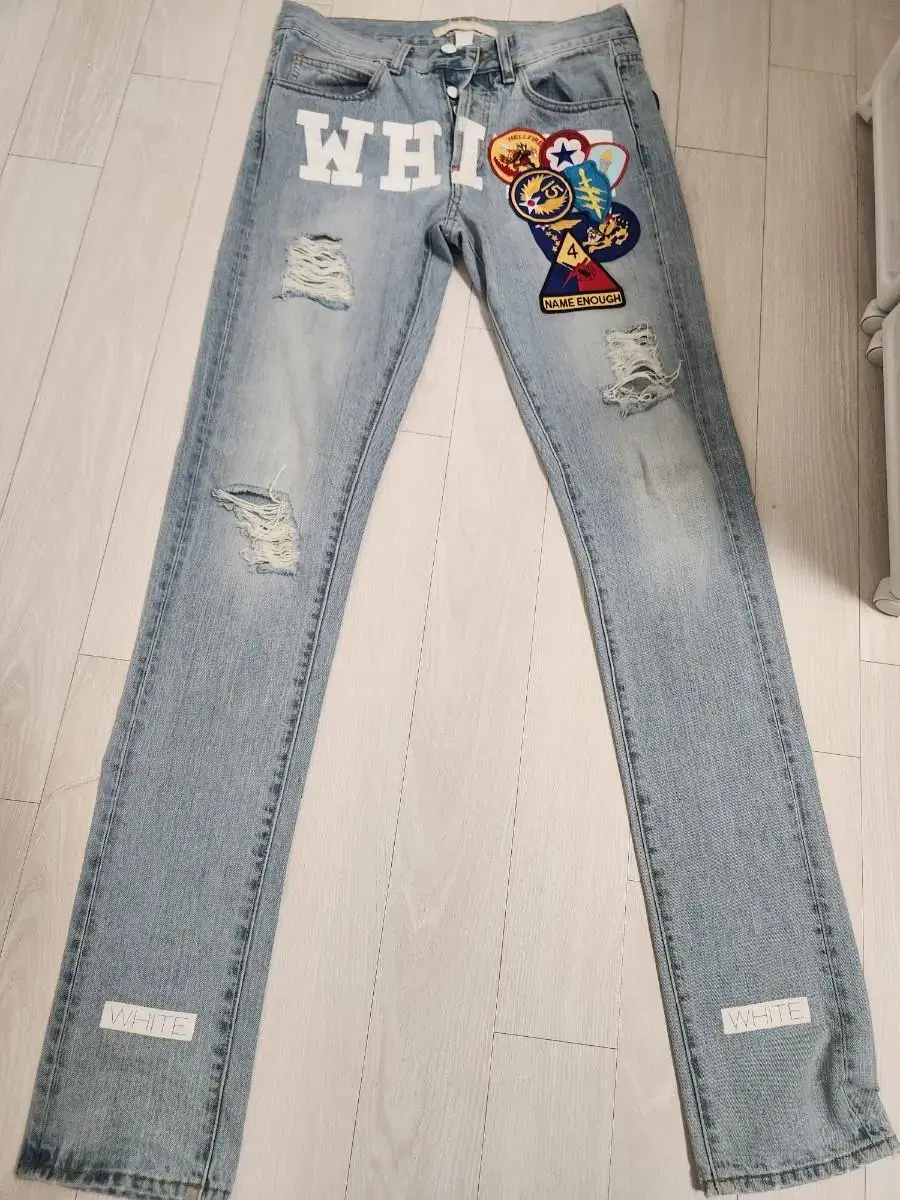 Off-White Patched Jeans