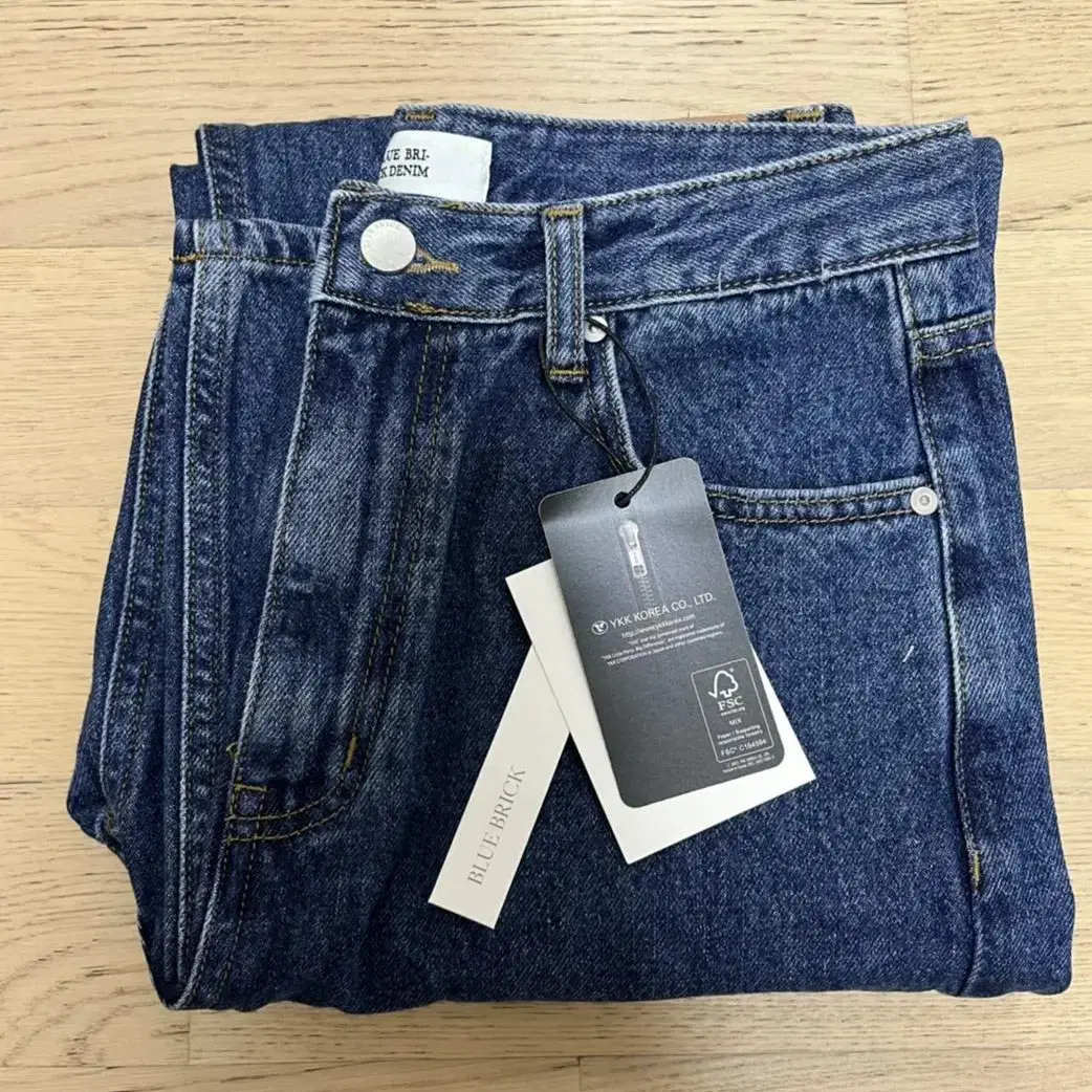 블루브릭 와이드 데님 다크블루 wide denim (dark blue)