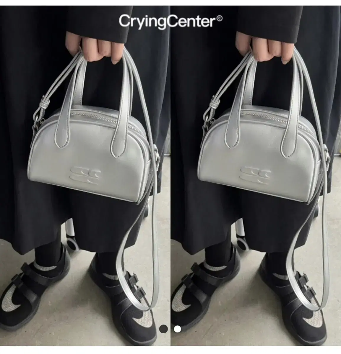 Cryingcenter 가방 실버백 미니 마이크로백 크라잉센터