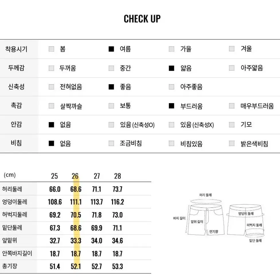 새상품) 지오다노 숏 슬랙스