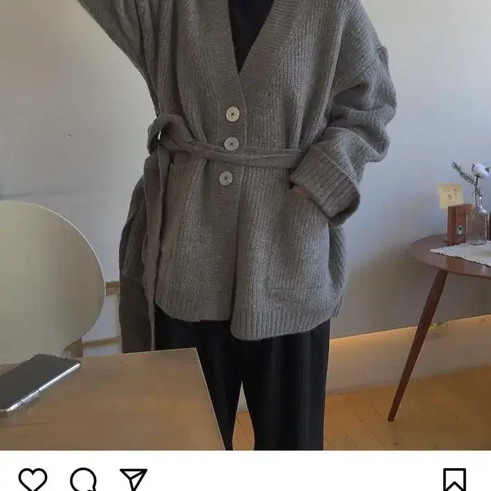 분더캄머 가디건 mohair belted cardigan