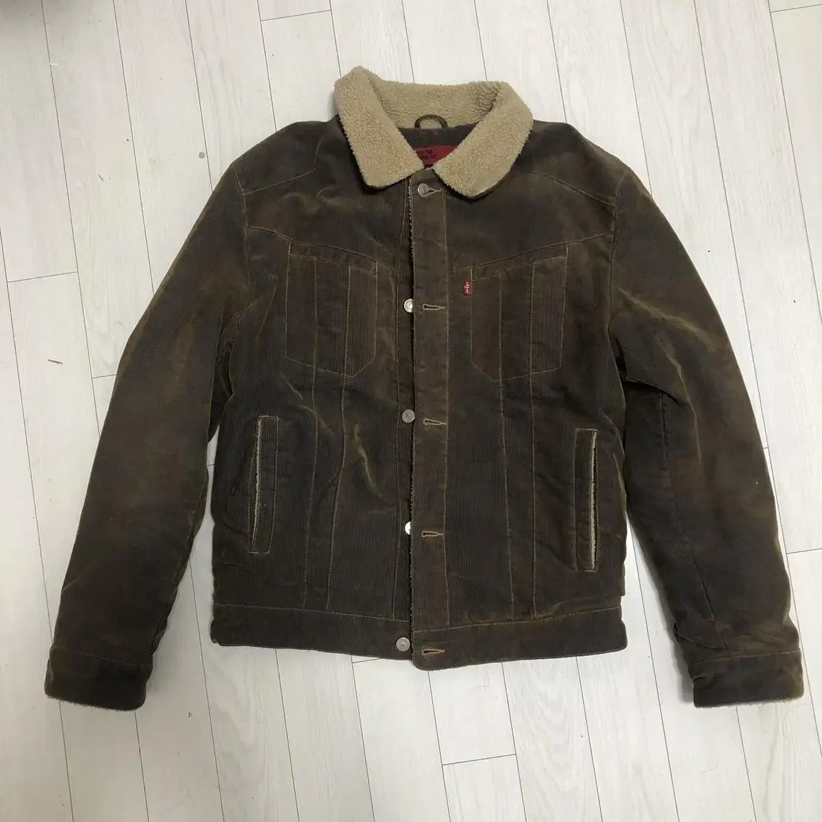 Levi's Golden Fleece Jacket Sherpa Jeans Jacket Brown 100