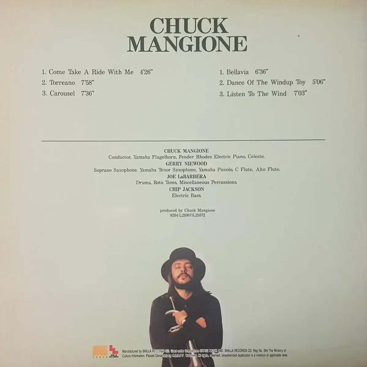 국내라이센스반/Chuck Mangione LP