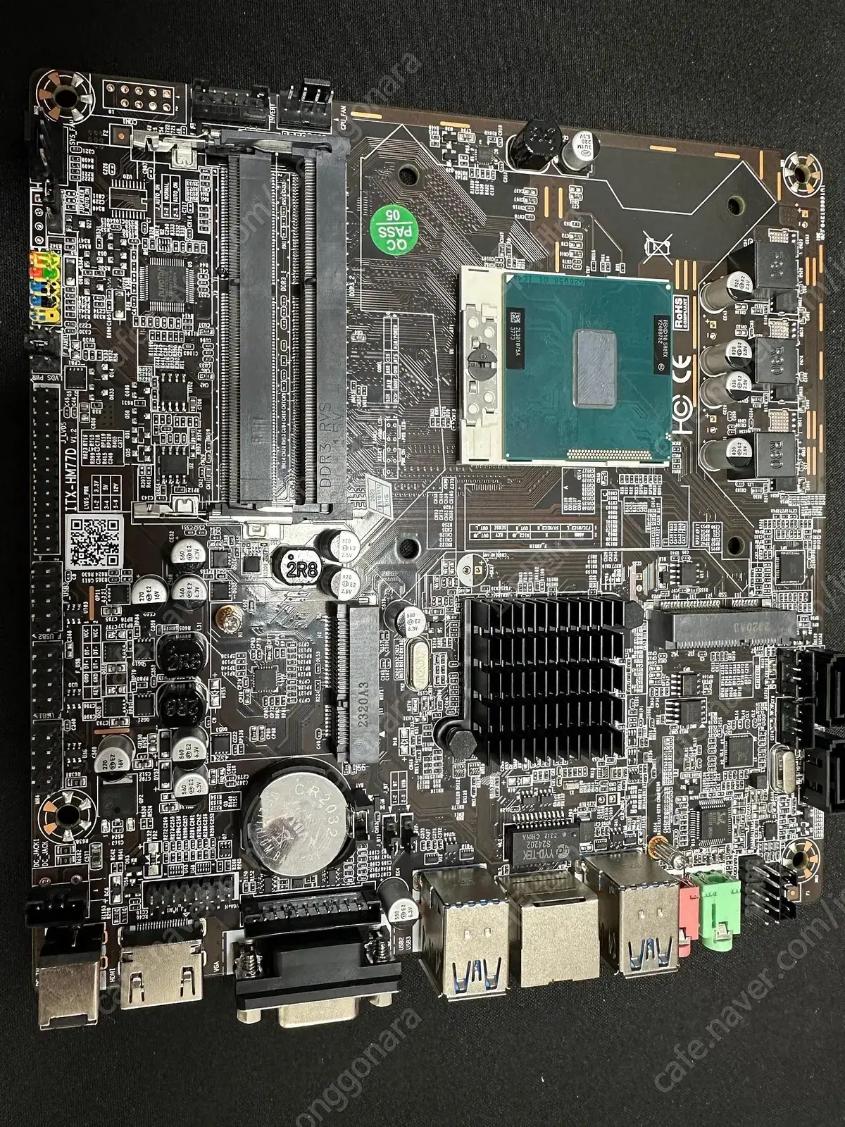 ITX-HM77D 메인보드, 4GBx2 램, i3-3120M  CPU