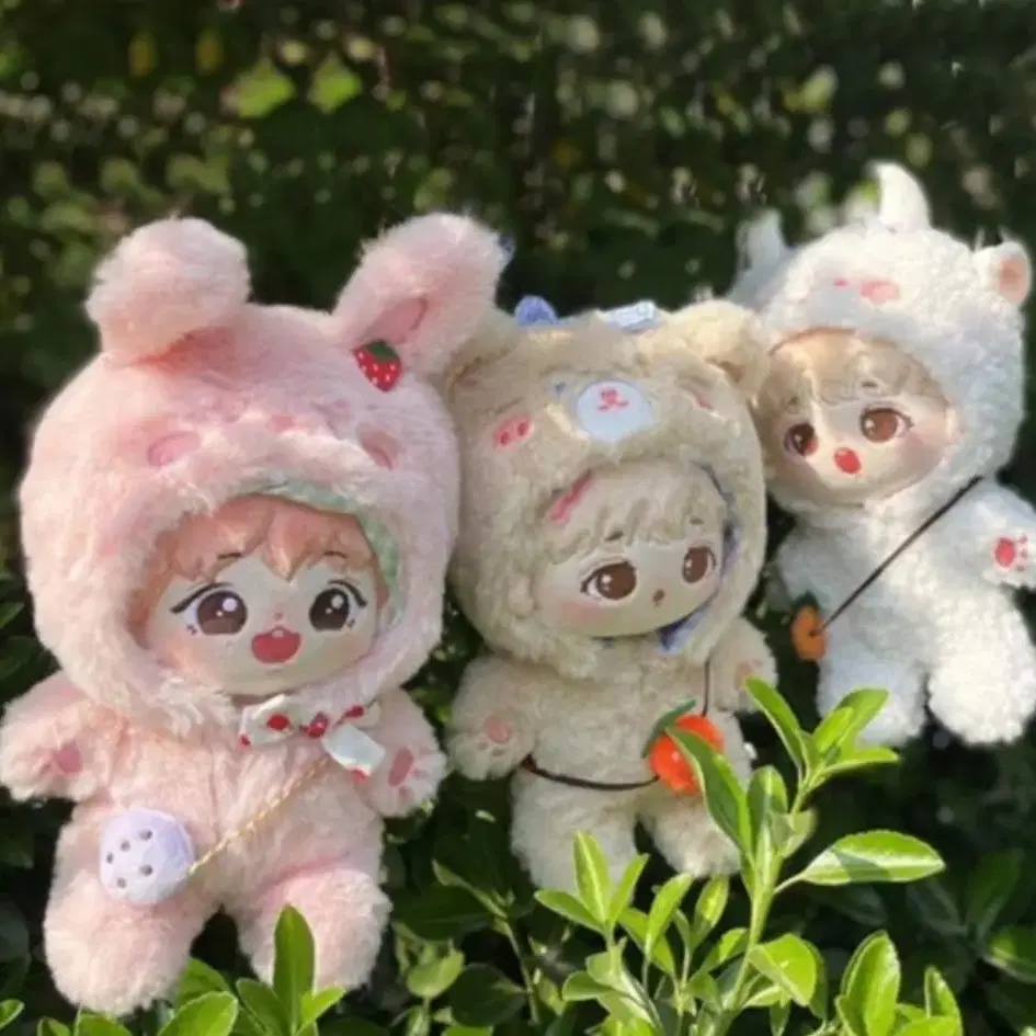 개별가격)15cm 동물 우주복 토끼 곰 누이 옷 앙스타