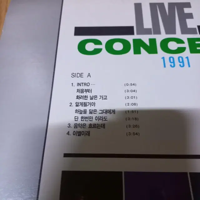 Lp중고 '91 유열 라이브 콘서트 BEST 음반 판매.