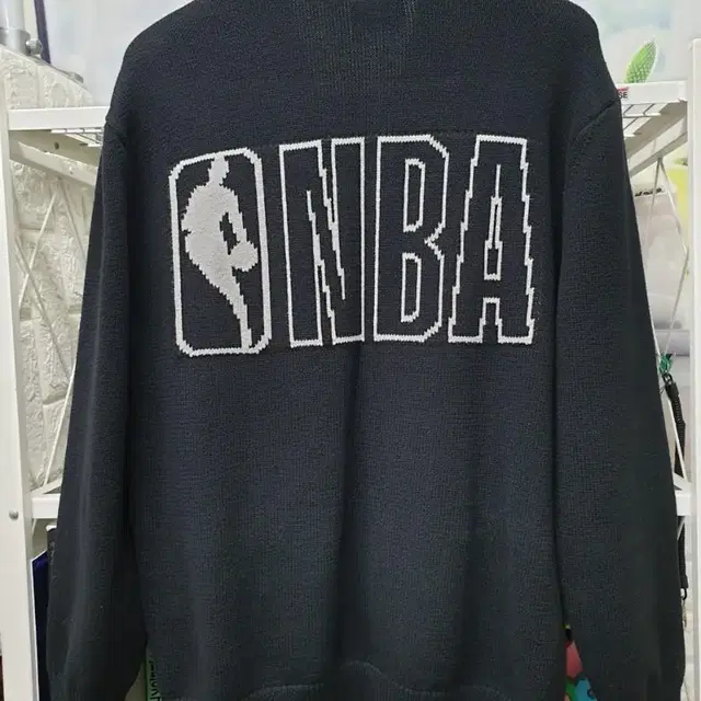 NBA 로고 더블자가드직 니트가디건 공용 (M사이즈95) MF85