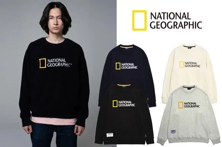 National Geographic Unisex Basic Big Logo Sweatshirt