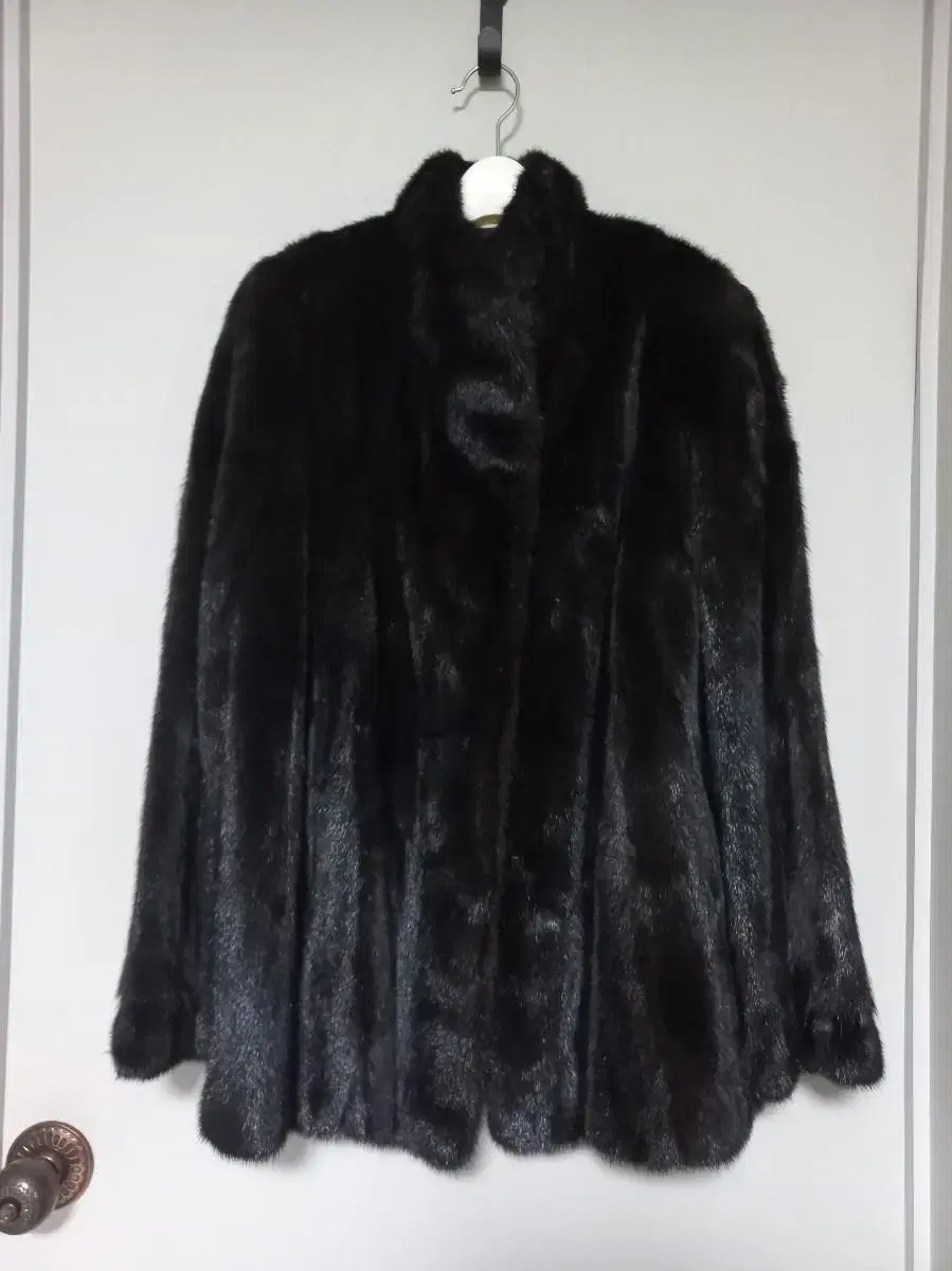 (77~88)SAGA MINK Ranched Mink coat 다크브라운