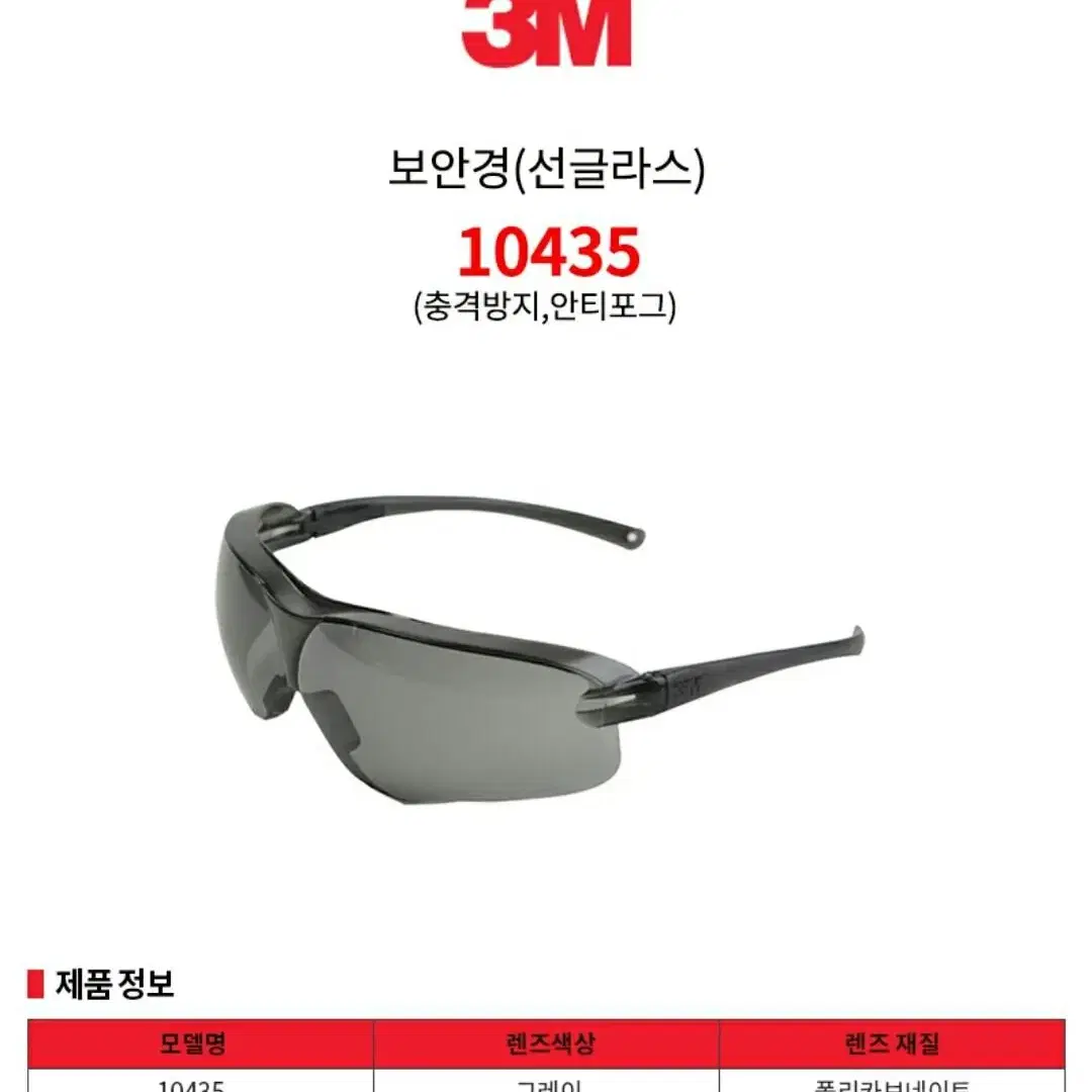 3M 10435 & 10436 보안경