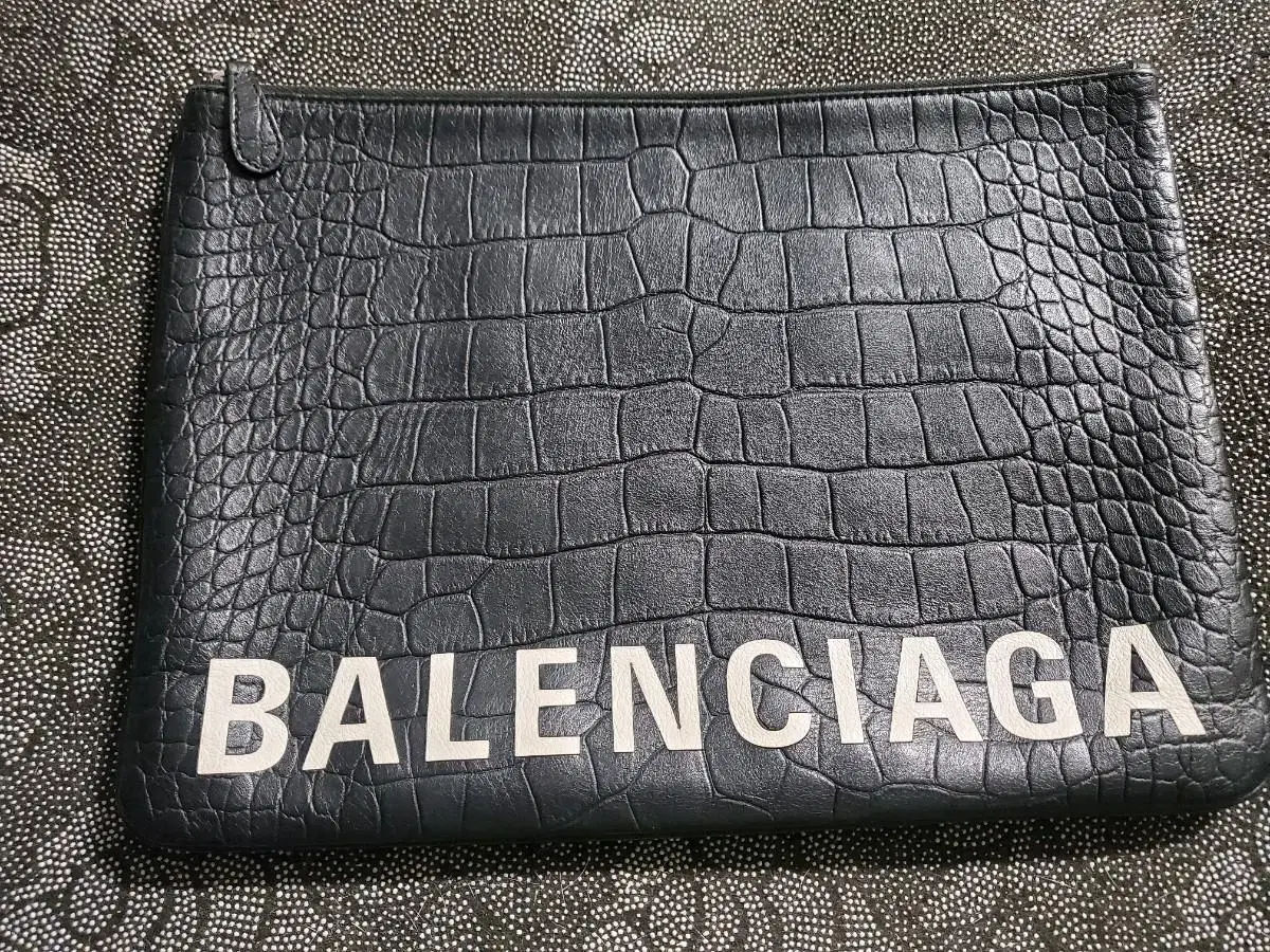 [L]Balenciaga Crocodile clutch bag