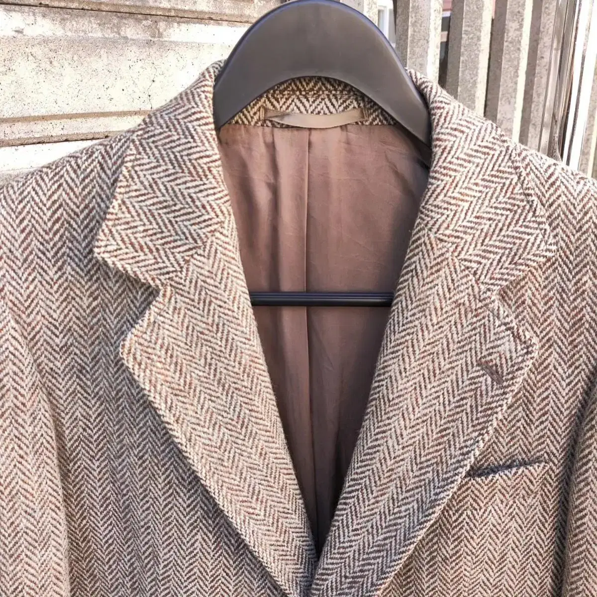 Van Zijl's 'Harris Tweed' 울 더블 블레이저