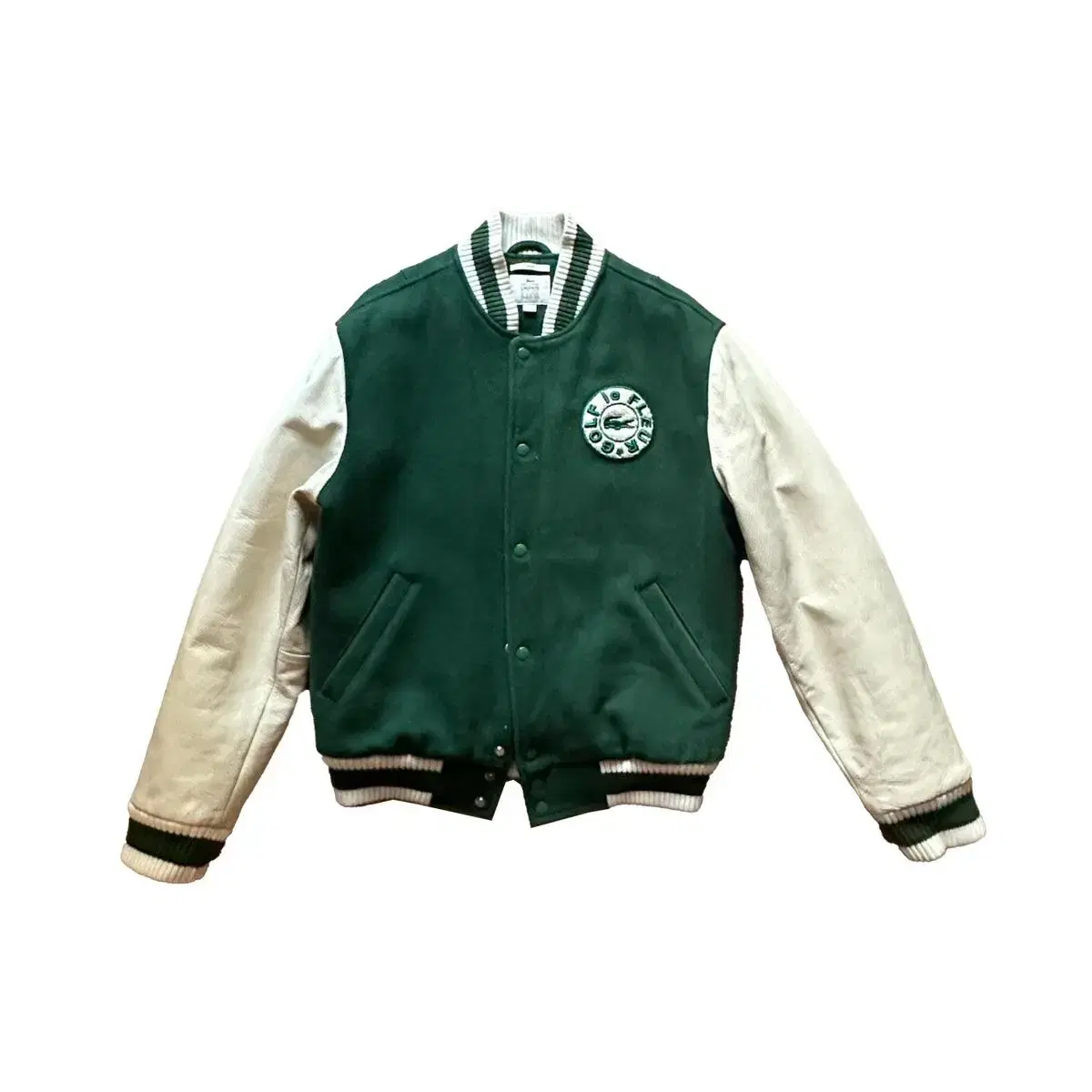 golf wang x lacoste varsity jacket