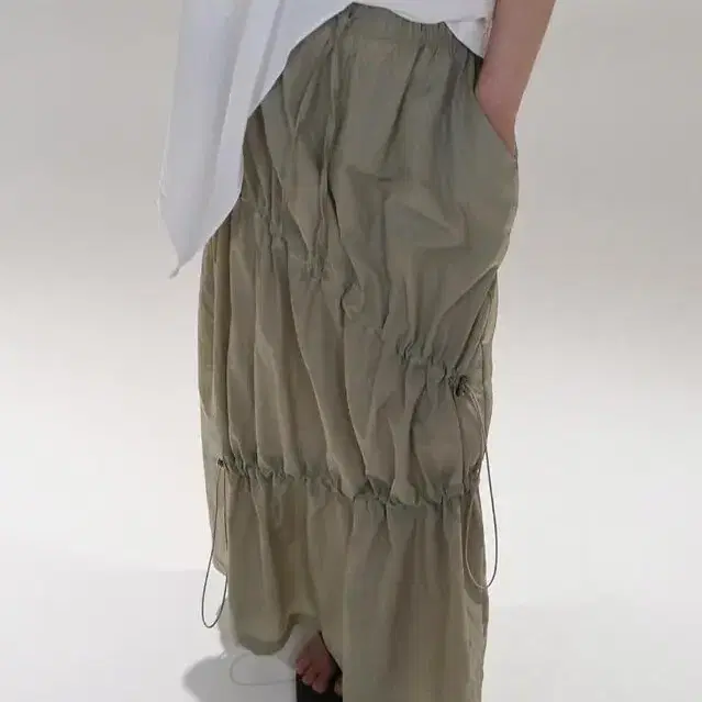 Two-Way String Skirt 투웨이 스트링 스커트(Khaki)