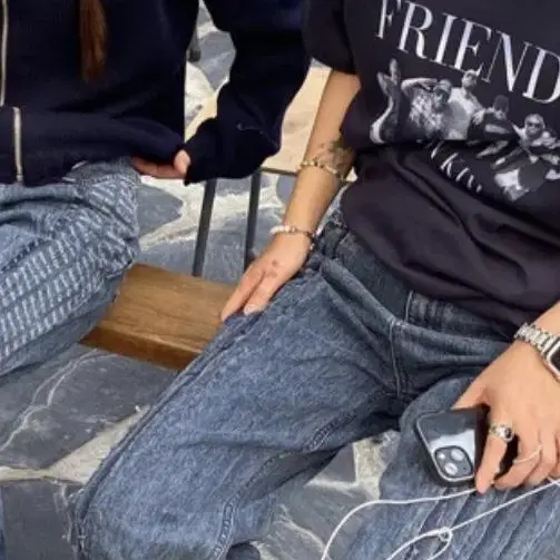 마뗑킴 크링클데님팬츠 CRINKLE DENIM PANTS