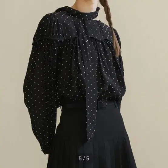 Flowoom Dot Scarf Blouse 플로움 도트스카프블라우스