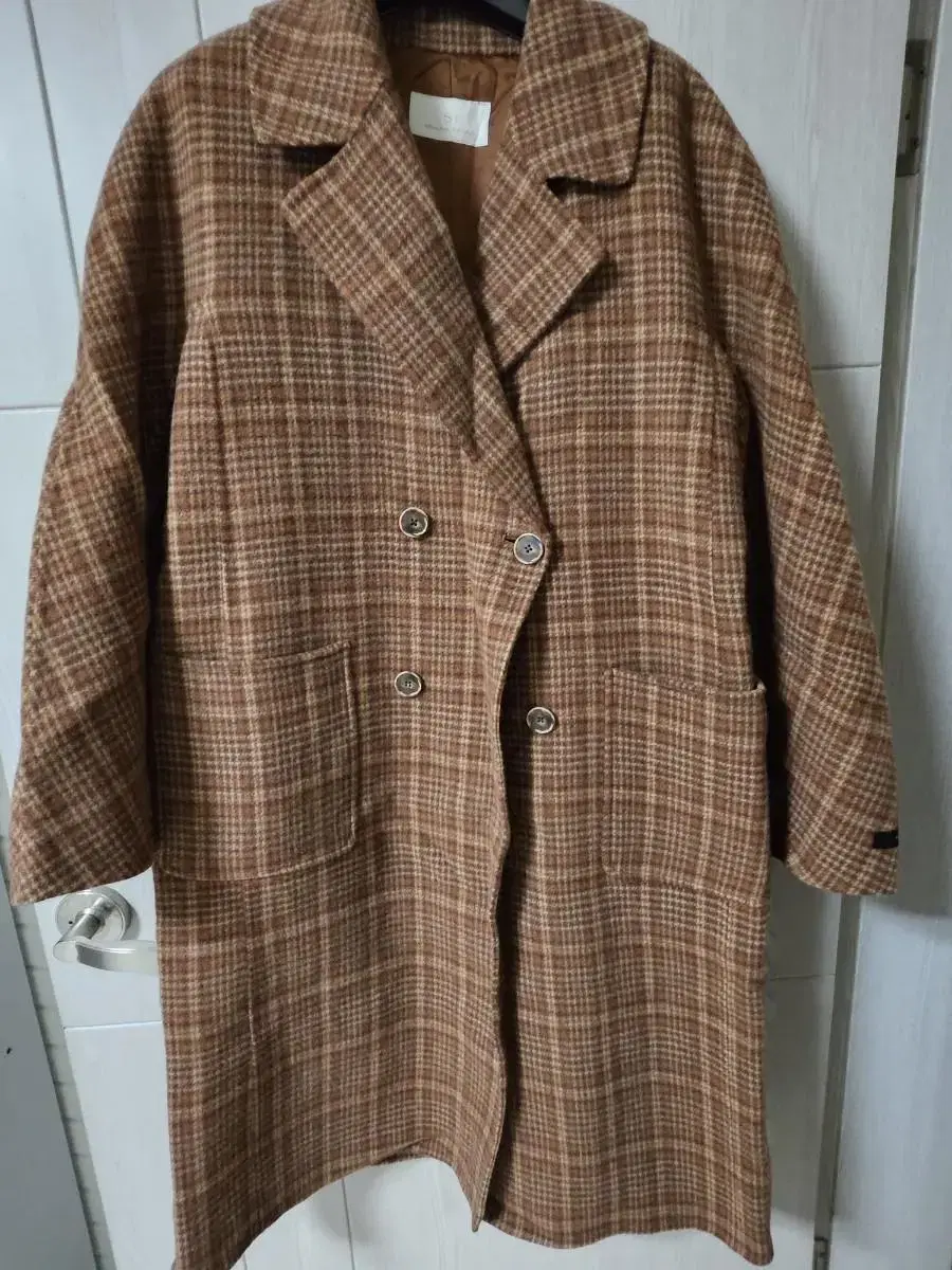 SI Check Double Long Coat for Sale