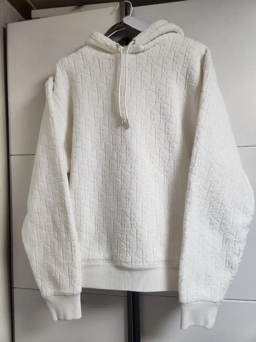 Dior Oblique Terry Hoodie White