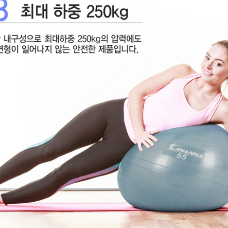 사은품 증정+택포 내하중 250KG 짐볼 55cm 헬스 필라테스 요가