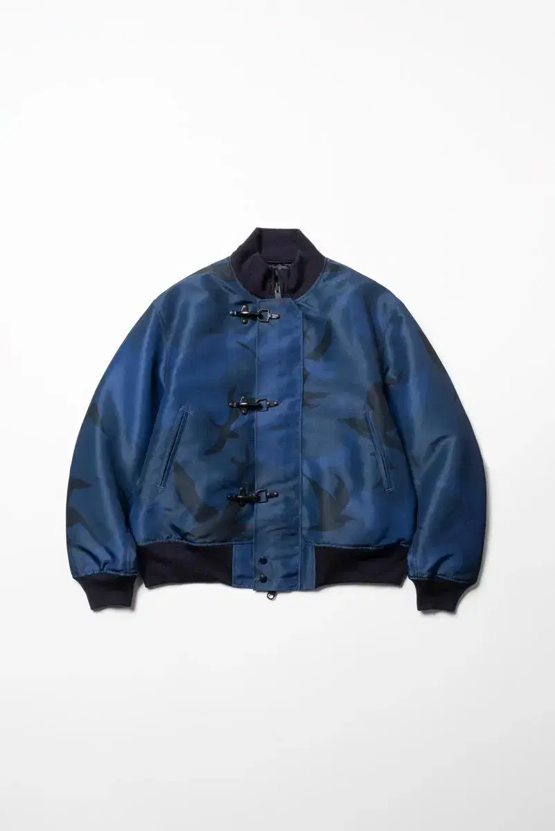 (L) Engineered Garments Deck Jacket Navy Seagull Print