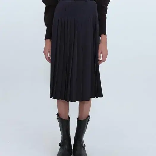 Ahwe wool pleated skirt