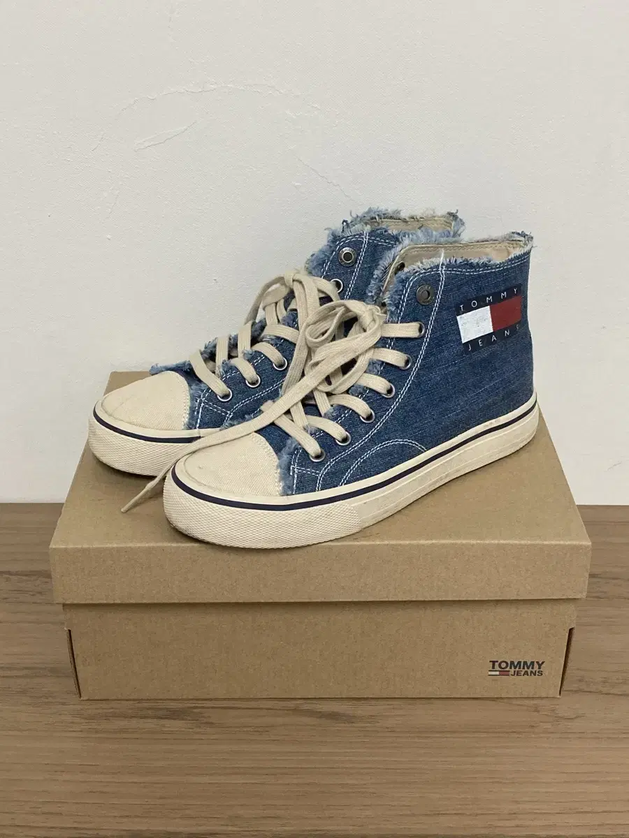 Tommy Jins Denim Flag High-Top Sneakers 240