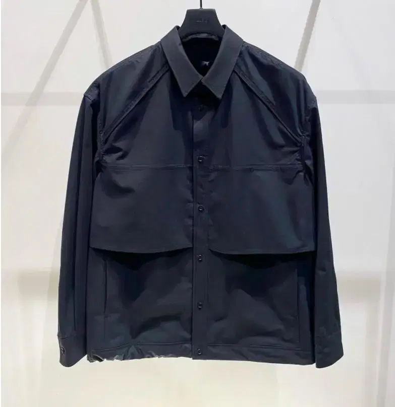 [48] Junji Garment Dying Drawstring Shirt Black