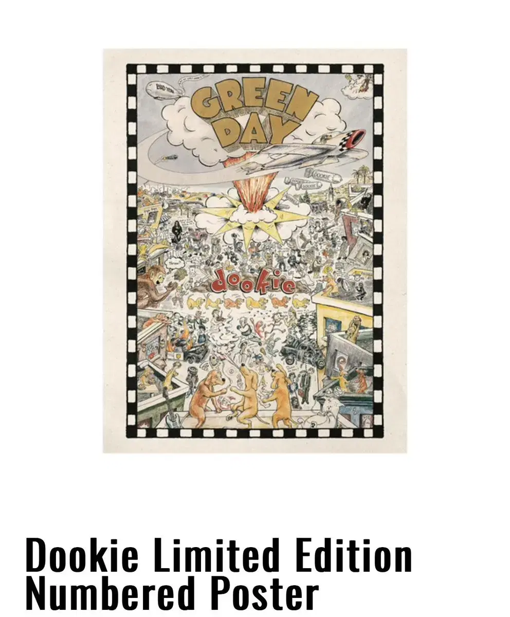 그린데이 Dookie 30주년 한정판 넘버링 포스터 판매합니다