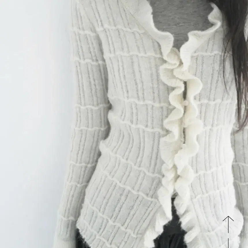 에프터먼데이 hairy frill wave cardigan