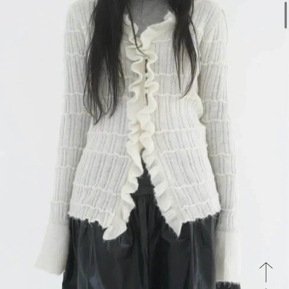 에프터먼데이 hairy frill wave cardigan