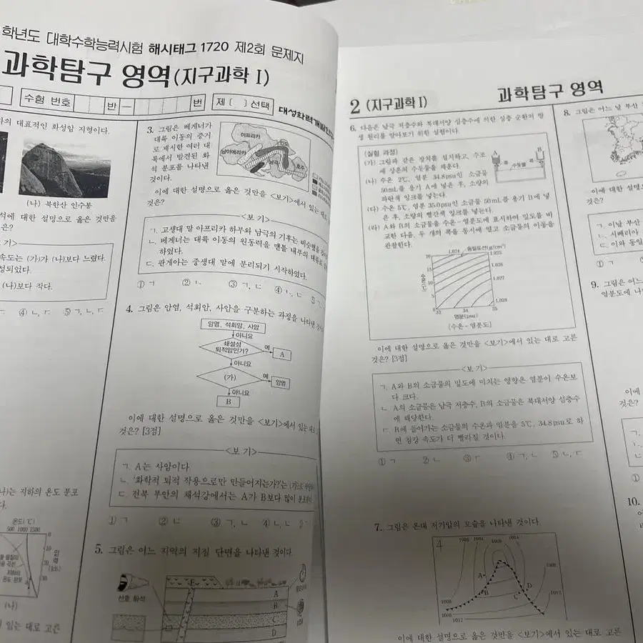 지구과학1 2021학년도 기출, 각종 모의고사 모음