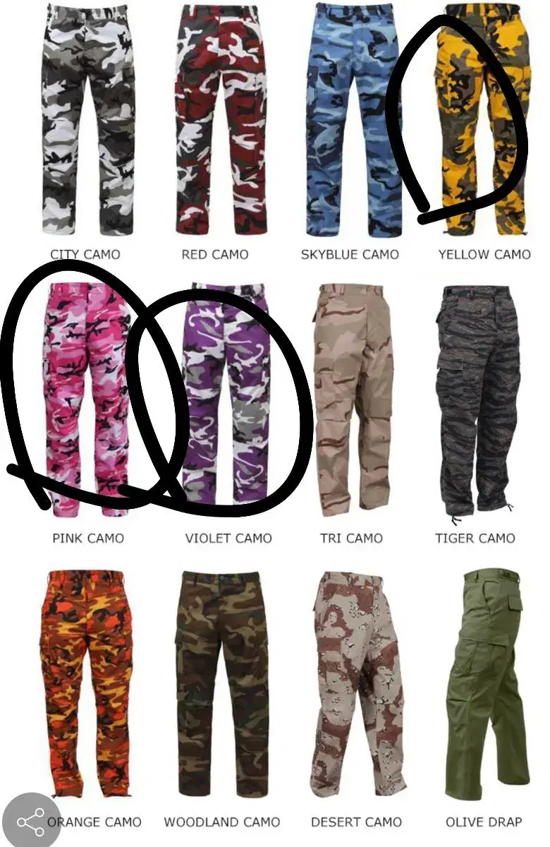 Roscoe Camo Pants (Military Punk Harajuku Streetwear)