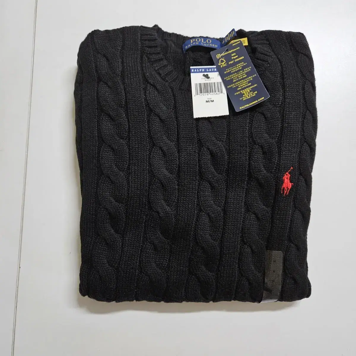 (New) USA Polo Genuine Knit Sweater Black M