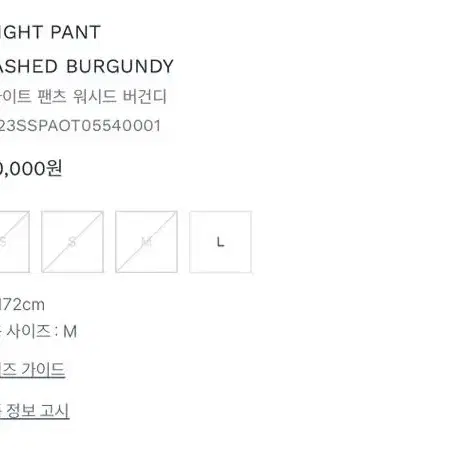 Braindead flight pant  브레인데드 버건디