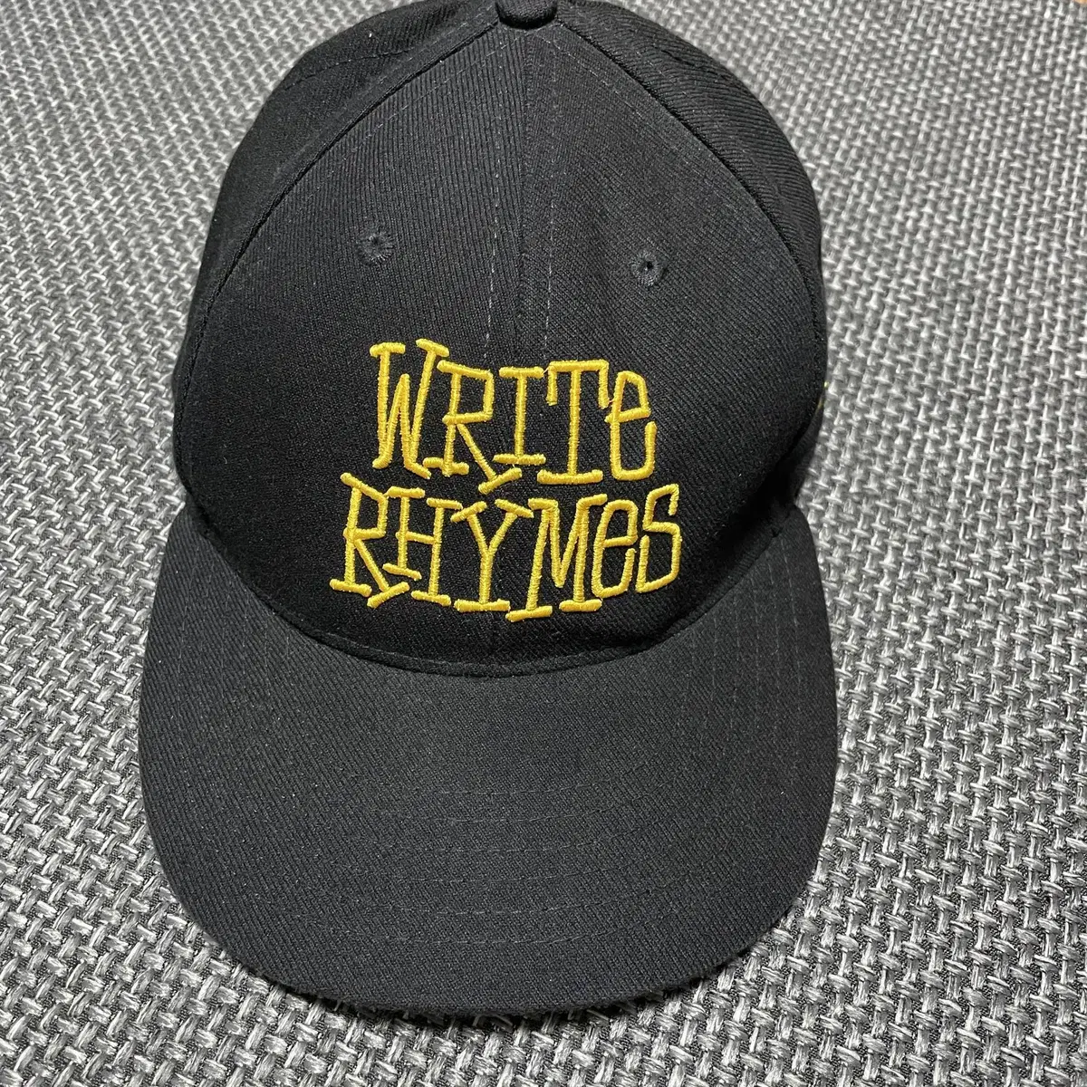 Vintage straw ball cap hat WRITE RHYMES made in USA