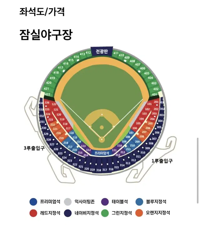 한국시리즈 2차전 1루그린지정석