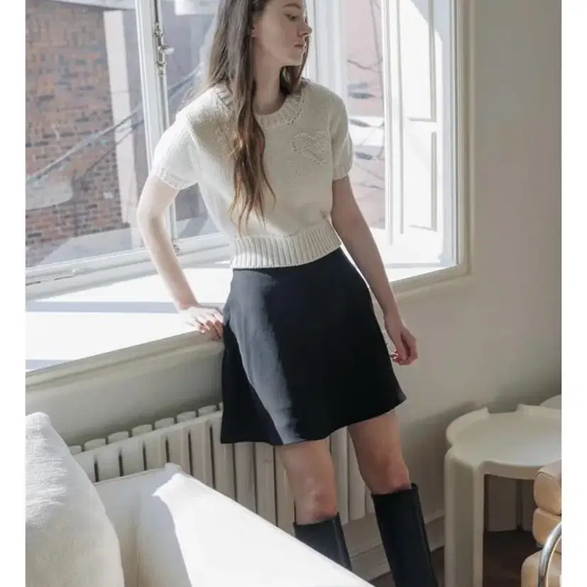 타낫 t/t Flare skirt (블랙m)