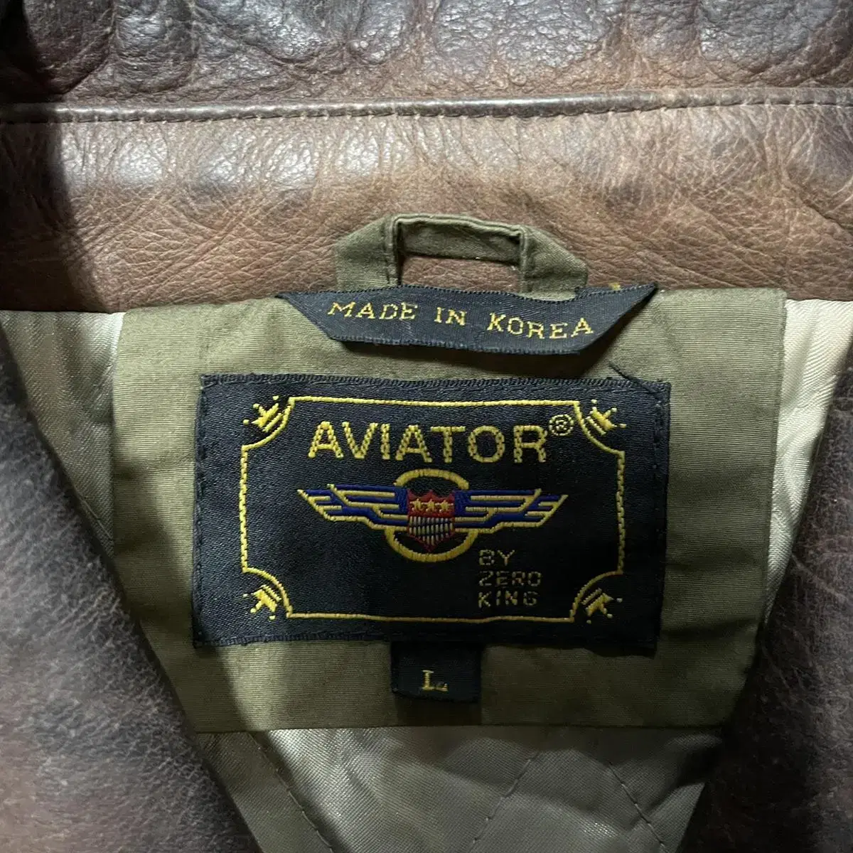 Aviator 카키 자켓 L