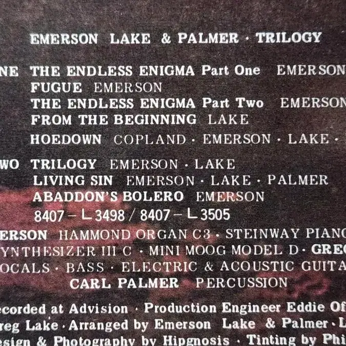 Emerson Lake & Palmer LP - Trilogy